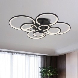Ściemnialna lampa sufitowa, nowoczesny pierścień, okrąg, lampa sufitowa do montażu na płasko
