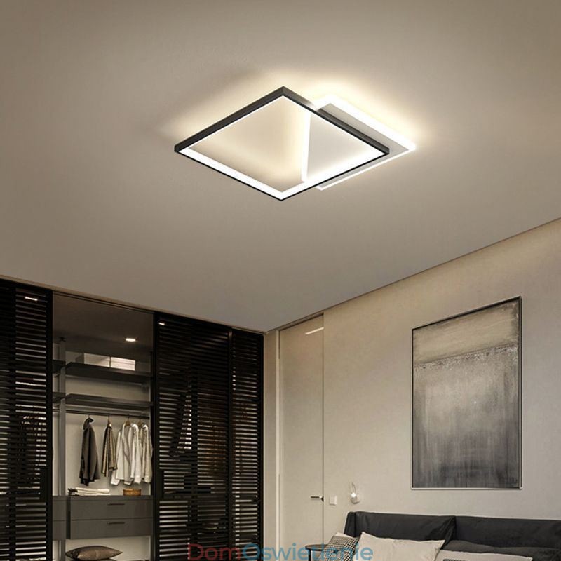 Nowoczesna lampa sufitowa montowana na płasko