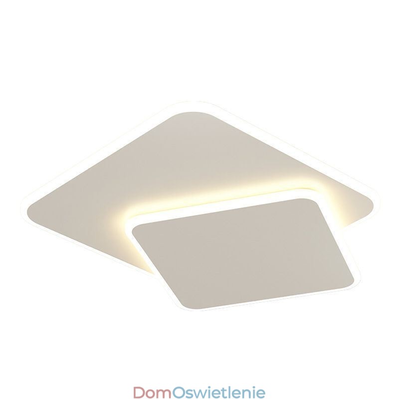 Podwójna kwadratowa lampa sufitowa do montażu na płasko
