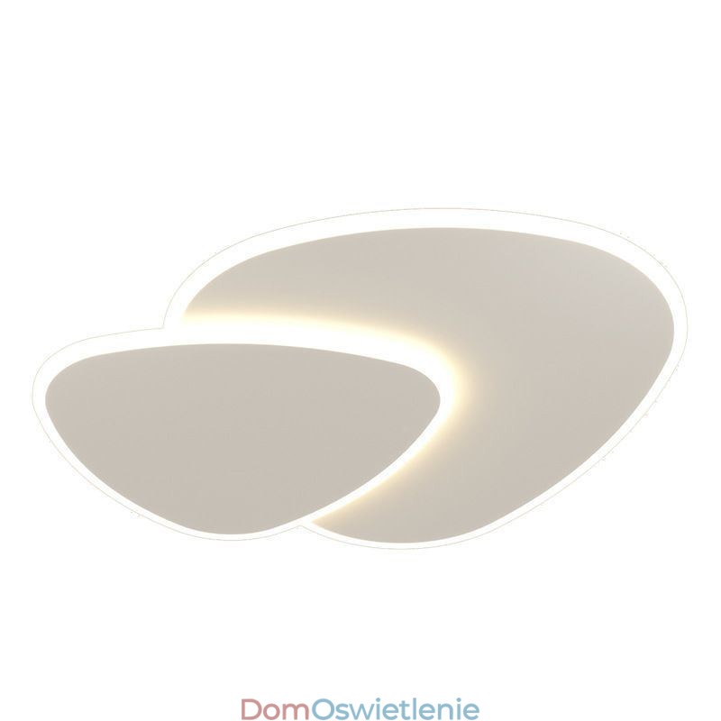 Oświetlenie sufitowe w kształcie podwójnego trójkąta montowane na płasko