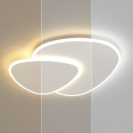 Oświetlenie sufitowe w kształcie podwójnego trójkąta montowane na płasko