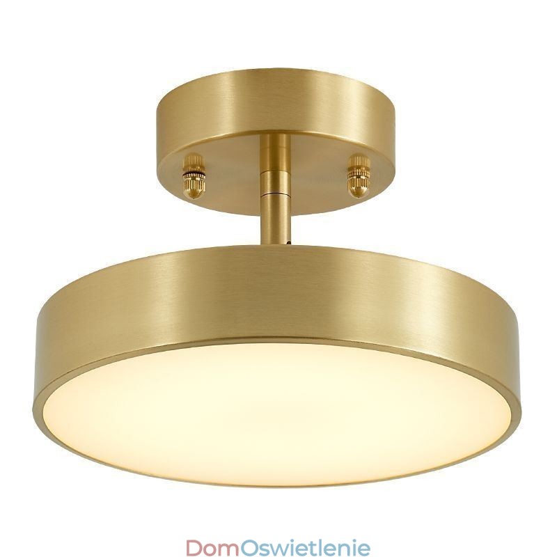 Złota miedziana mini okrągła lampa sufitowa