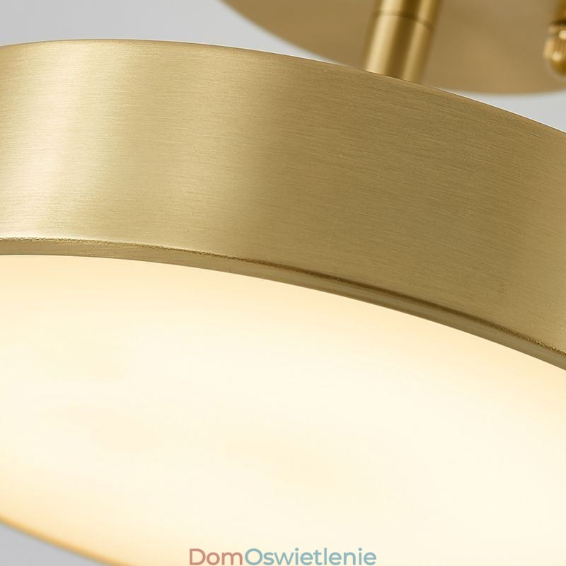 Złota miedziana mini okrągła lampa sufitowa