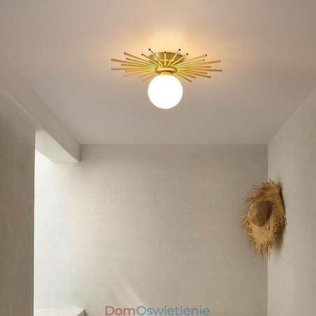 Nowoczesna 1-punktowa lampa sufitowa do montażu na płasko, lampa sufitowa w kształcie kuli Nowoczesna 1-punktowa lampa sufitowa do montażu na płasko, lampa sufitowa w kształcie kuli