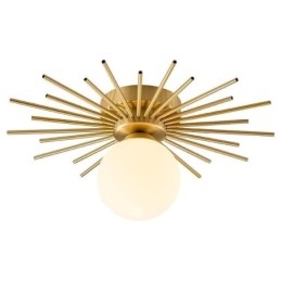 Nowoczesna 1-punktowa lampa sufitowa do montażu na płasko, lampa sufitowa w kształcie kuli