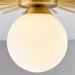 Nowoczesna 1-punktowa lampa sufitowa do montażu na płasko, lampa sufitowa w kształcie kuli