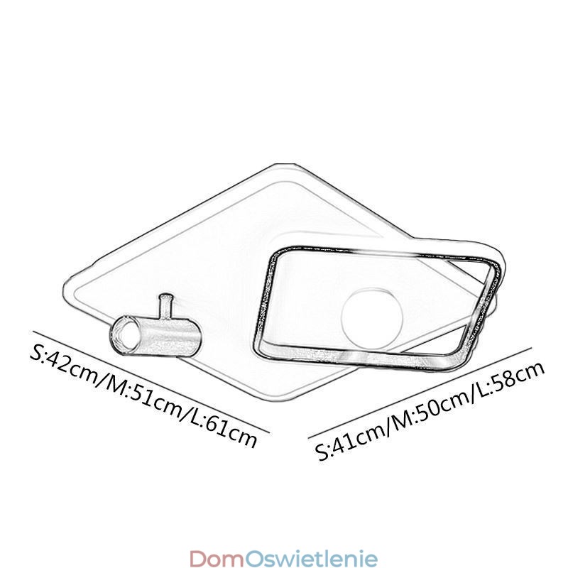 Oświetlenie sufitowe kwadratowe akrylowe montowane na płasko