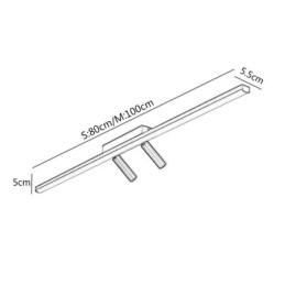 Liniowy sufitowy reflektor akrylowy montowany na płasko