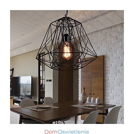 Lampa wisząca w czarnym abażurze Lampa wisząca w czarnym abażurze