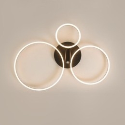 Lampa sufitowa szczotkowane złoto halo pierścień oświetlenie punktowe