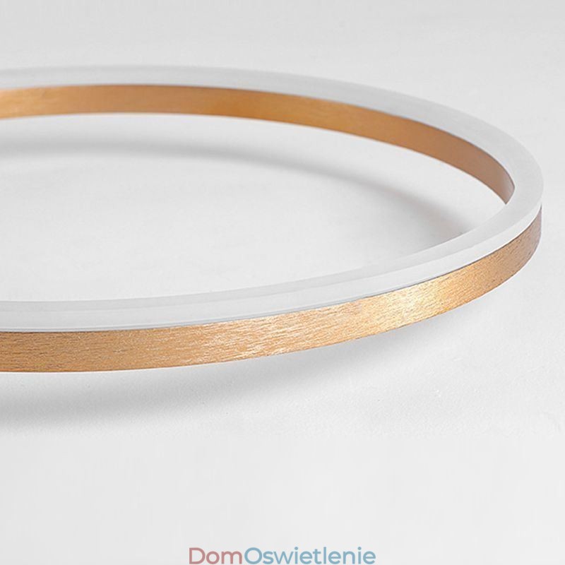 Lampa sufitowa szczotkowane złoto halo pierścień oświetlenie punktowe