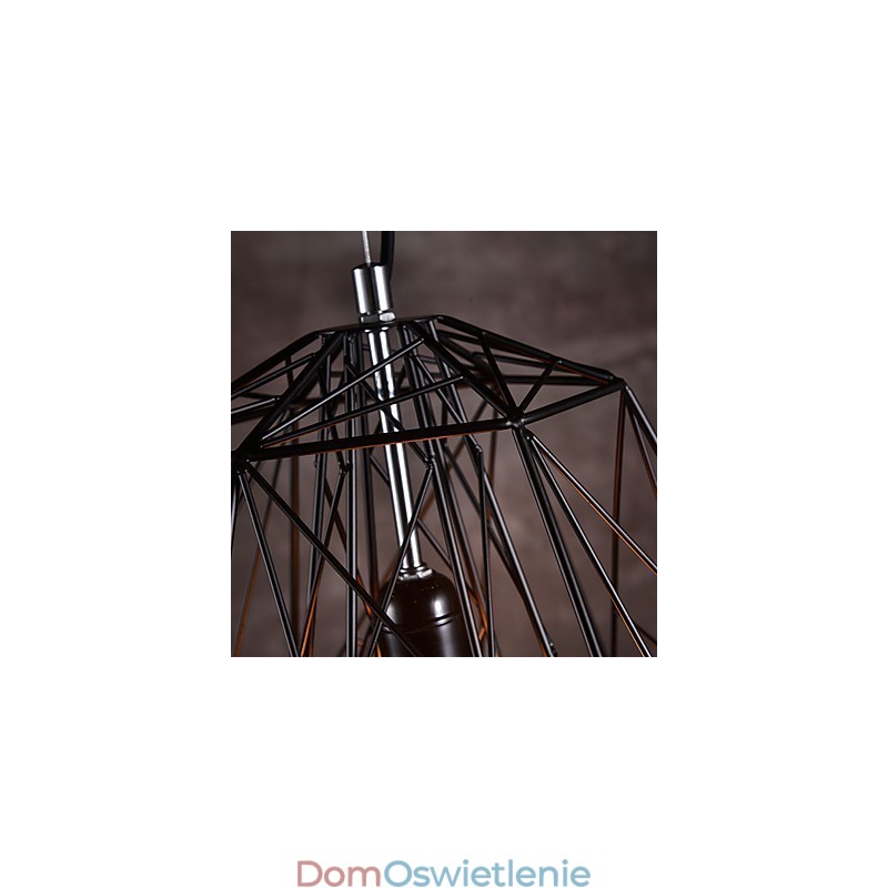 Lampa wisząca w czarnym abażurze