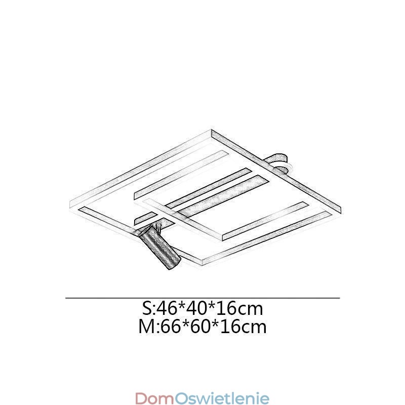 Minimalistyczna lampa sufitowa z akrylu, punktowa, montowana na płasko
