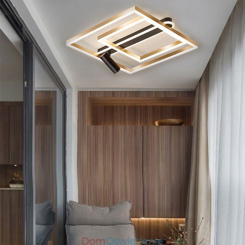 Minimalistyczna lampa sufitowa z akrylu, punktowa, montowana na płasko