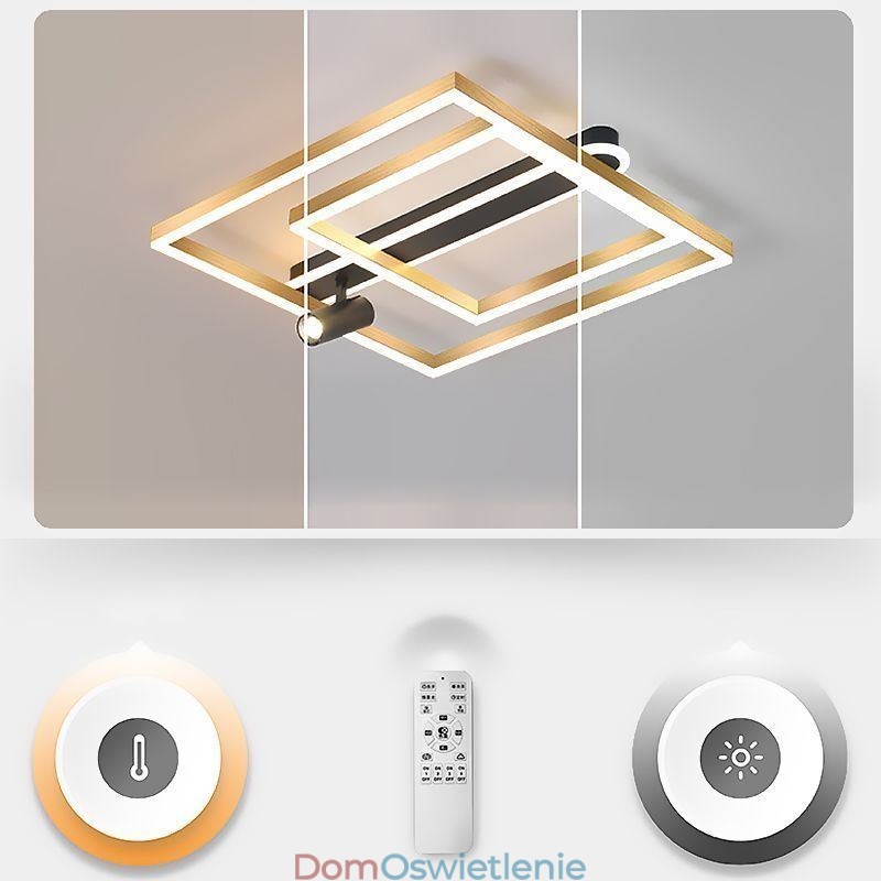 Minimalistyczna lampa sufitowa z akrylu, punktowa, montowana na płasko