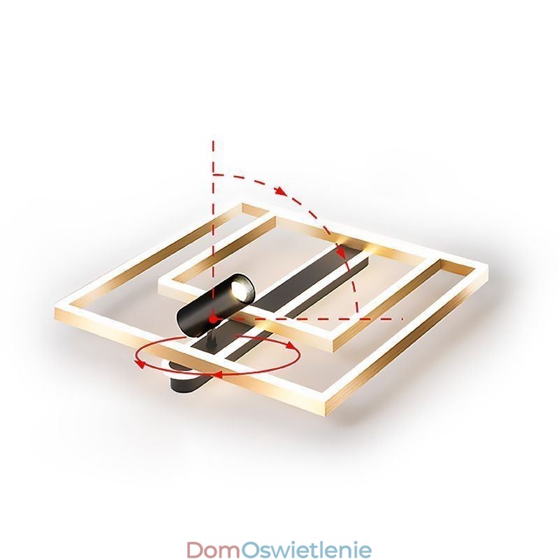 Minimalistyczna lampa sufitowa z akrylu, punktowa, montowana na płasko