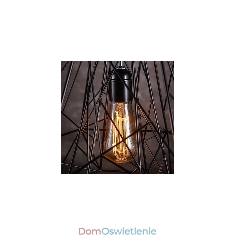 Lampa wisząca w czarnym abażurze