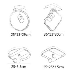Lampa sufitowa akrylowa minimalistyczna dekoracja światło reflektor
