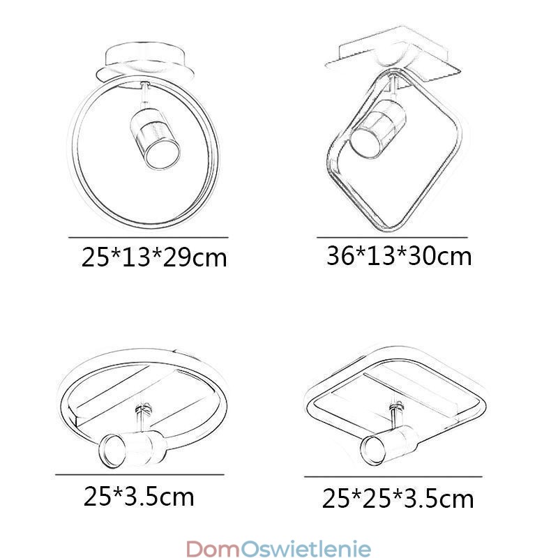 Lampa sufitowa akrylowa minimalistyczna dekoracja światło reflektor