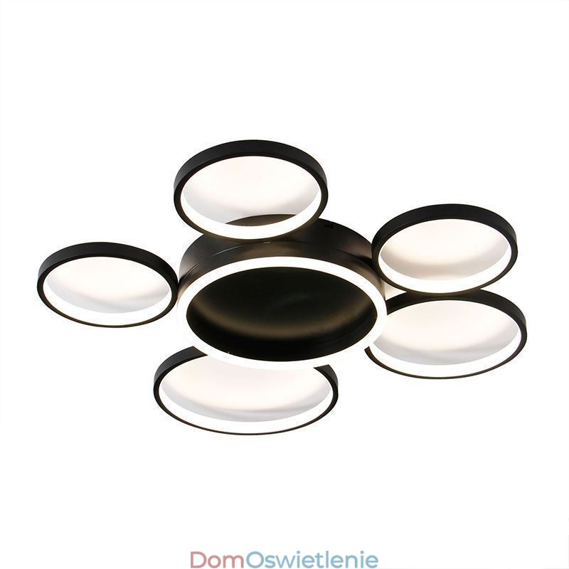 6-pierścieniowa akrylowa lampa sufitowa do montażu na płasko