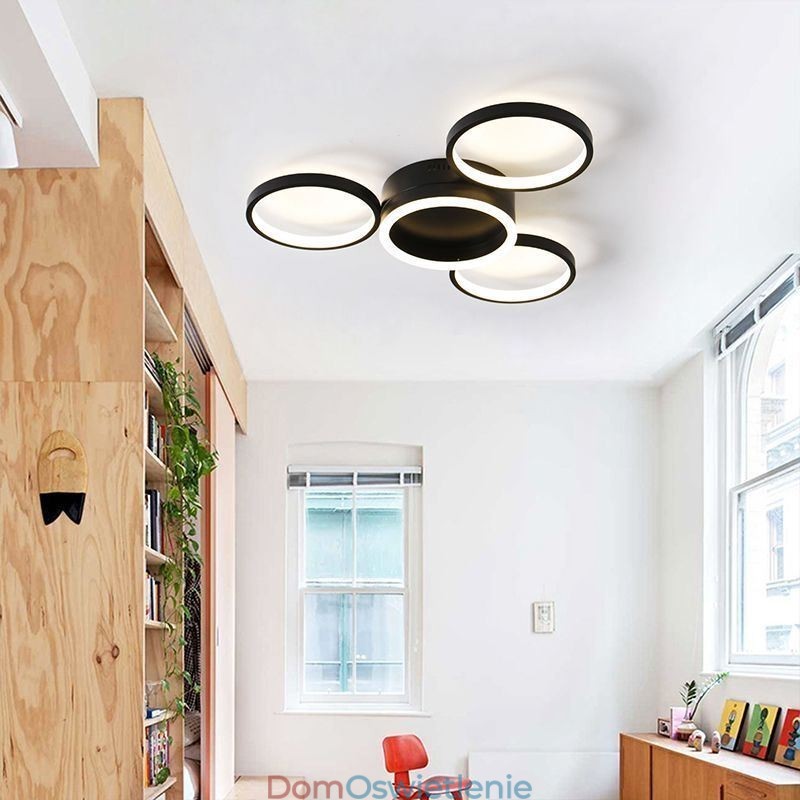 4-pierścieniowa lampa sufitowa do montażu na płasko