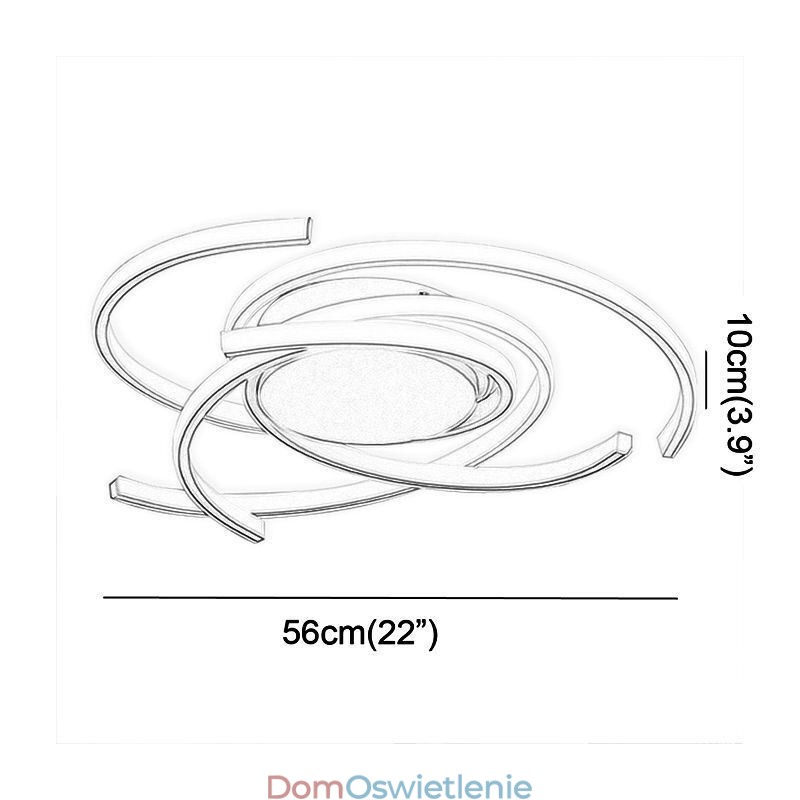 Nowoczesna prosta lampa sufitowa montowana na płasko