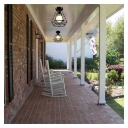 Oświetlenie sufitowe w kształcie diamentu, montowane na płasko