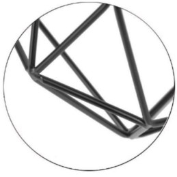 Oświetlenie sufitowe w kształcie diamentu, montowane na płasko