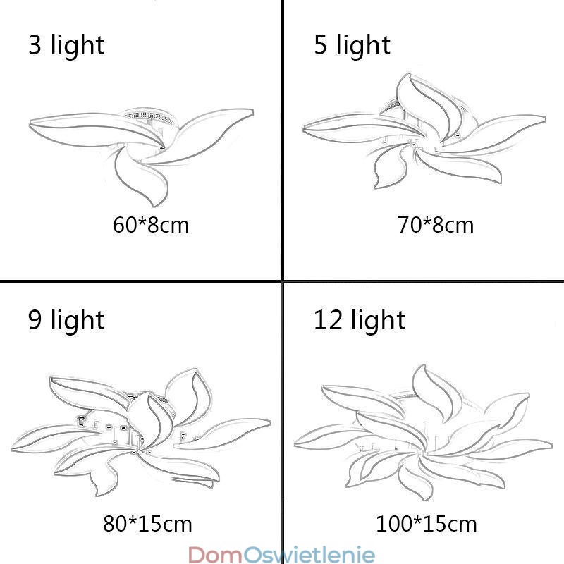 Akrylowa lampa sufitowa wpuszczana w sufit