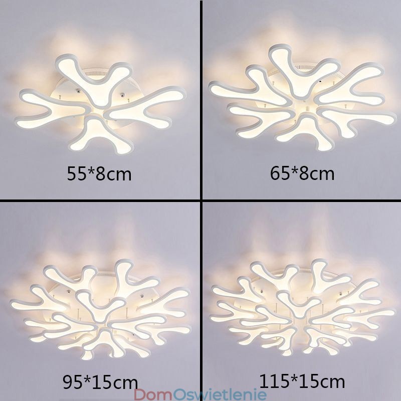 Akrylowa lampa sufitowa z poroża