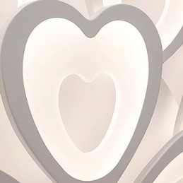 Lampa sufitowa w kształcie płatka serca, montaż na płasko