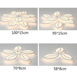 Akrylowe kwiaty, lampa sufitowa montowana na płasko