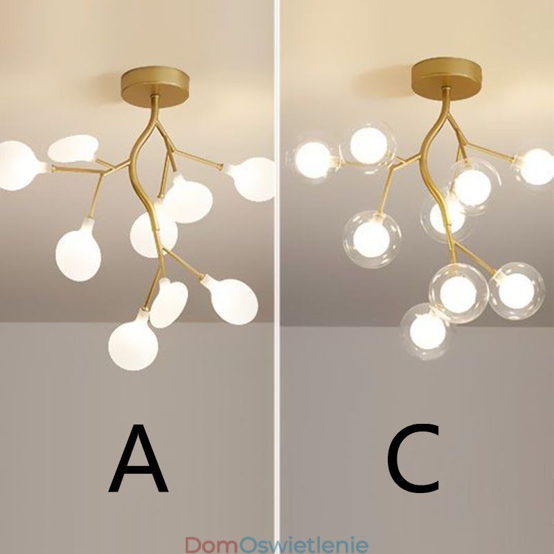 Nordic Branches Lampa sufitowa montowana na płasko