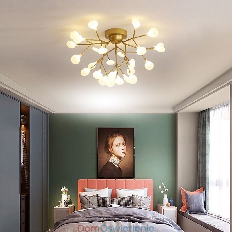 Nordycka minimalistyczna lampa sufitowa do montażu na płasko, dekoracyjna oprawa świetlna