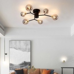 Szklana kula sufitowa Magic Bean Flush Mount
