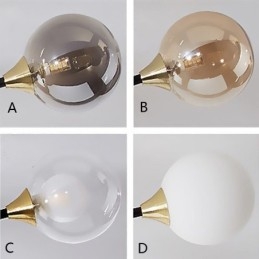 Szklana kula sufitowa Magic Bean Flush Mount
