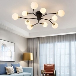 Szklana kula sufitowa Magic Bean Flush Mount