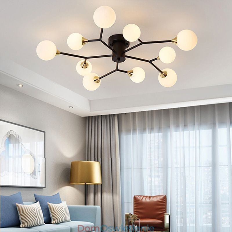 Szklana kula sufitowa Magic Bean Flush Mount