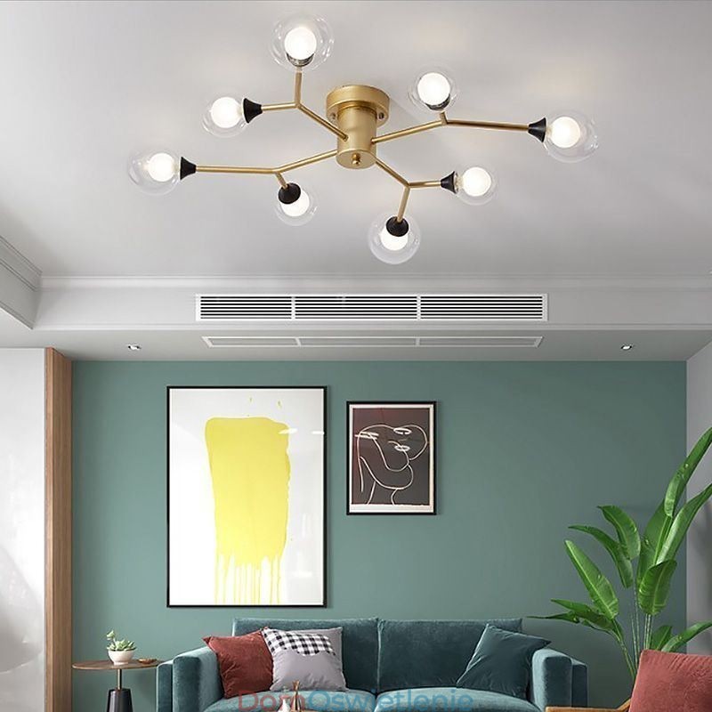 Szklana kula sufitowa Magic Bean Flush Mount