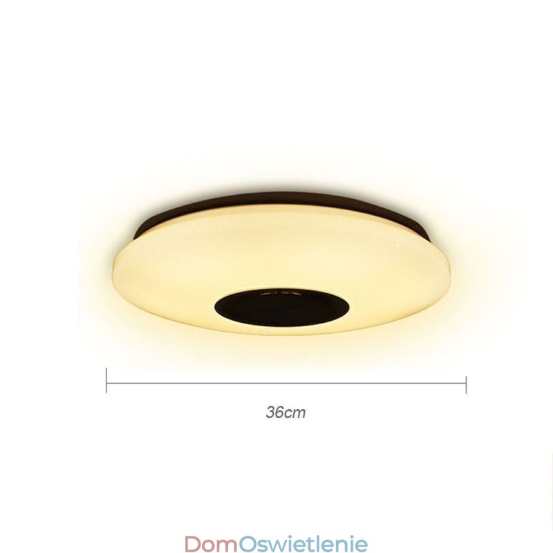 Kolorowa lampa sufitowa do montażu na płasko z funkcją zegara Bluetooth Music Speaker