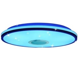 Kolorowa lampa sufitowa do montażu na płasko z funkcją zegara Bluetooth do odtwarzania muzyki