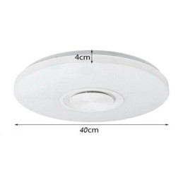 Lampa dekoracyjna do montażu na płasko, sterowanie za pomocą pilota, głośnik Bluetooth, lampa muzyczna