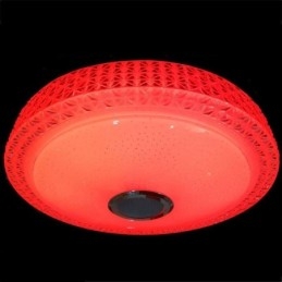 Lampa sufitowa dekoracyjna lampa z pilotem APP sterowanie muzyką Bluetooth głośnik montaż podtynkowy