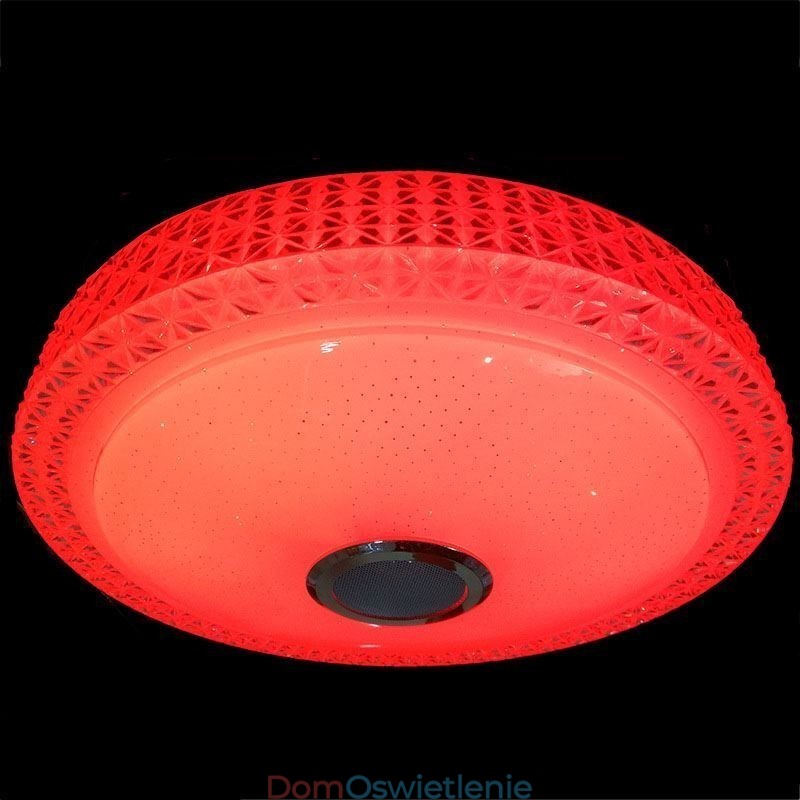 Lampa sufitowa dekoracyjna lampa z pilotem APP sterowanie muzyką Bluetooth głośnik montaż podtynkowy