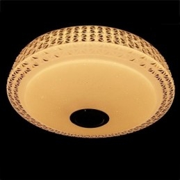 Lampa sufitowa dekoracyjna lampa z pilotem APP sterowanie muzyką Bluetooth głośnik montaż podtynkowy
