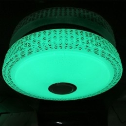 Lampa sufitowa dekoracyjna lampa z pilotem APP sterowanie muzyką Bluetooth głośnik montaż podtynkowy