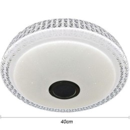 Lampa sufitowa dekoracyjna lampa z pilotem APP sterowanie muzyką Bluetooth głośnik montaż podtynkowy