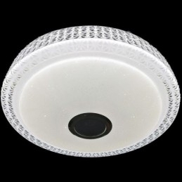 Lampa sufitowa dekoracyjna lampa z pilotem APP sterowanie muzyką Bluetooth głośnik montaż podtynkowy