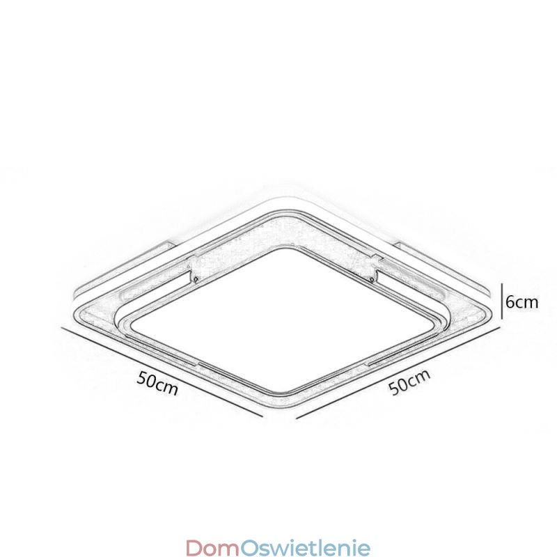 Nowoczesna prosta lampa sufitowa kwadratowa akrylowa oprawa świetlna