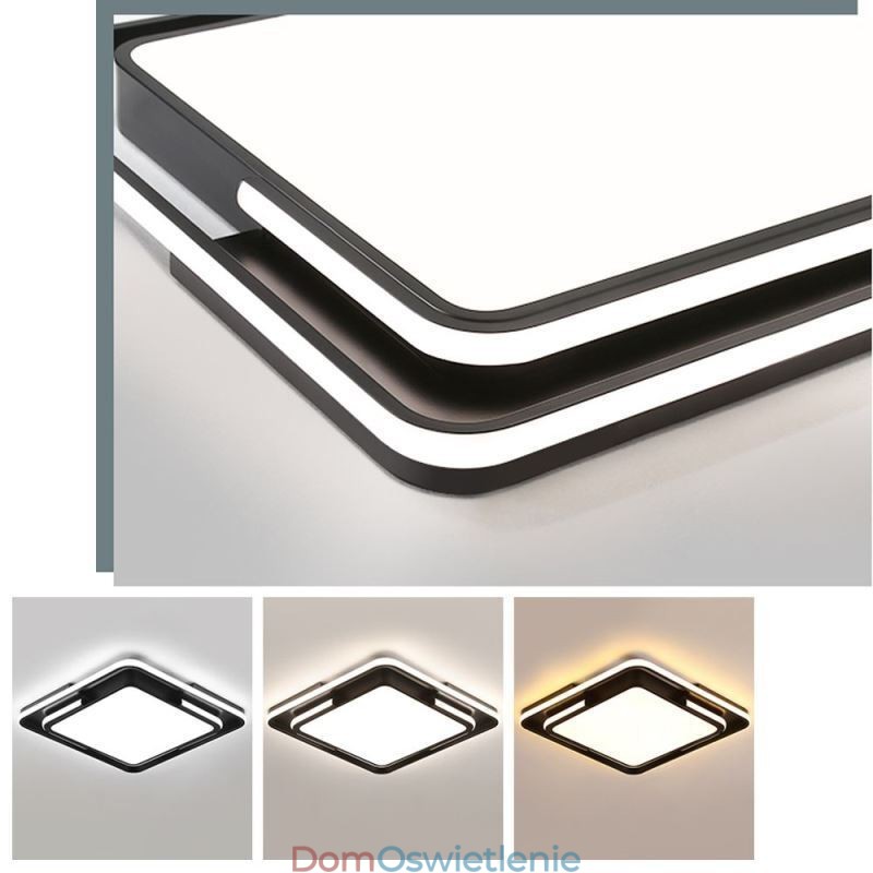 Nowoczesna prosta lampa sufitowa kwadratowa akrylowa oprawa świetlna